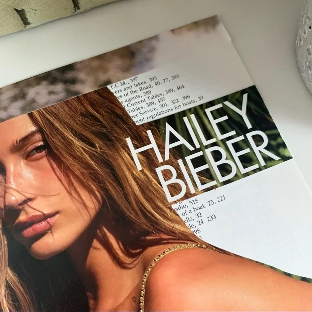 Editorial Collage Wall Art Hailey Bieber Yellow Top Portrait Chic Aesthetic